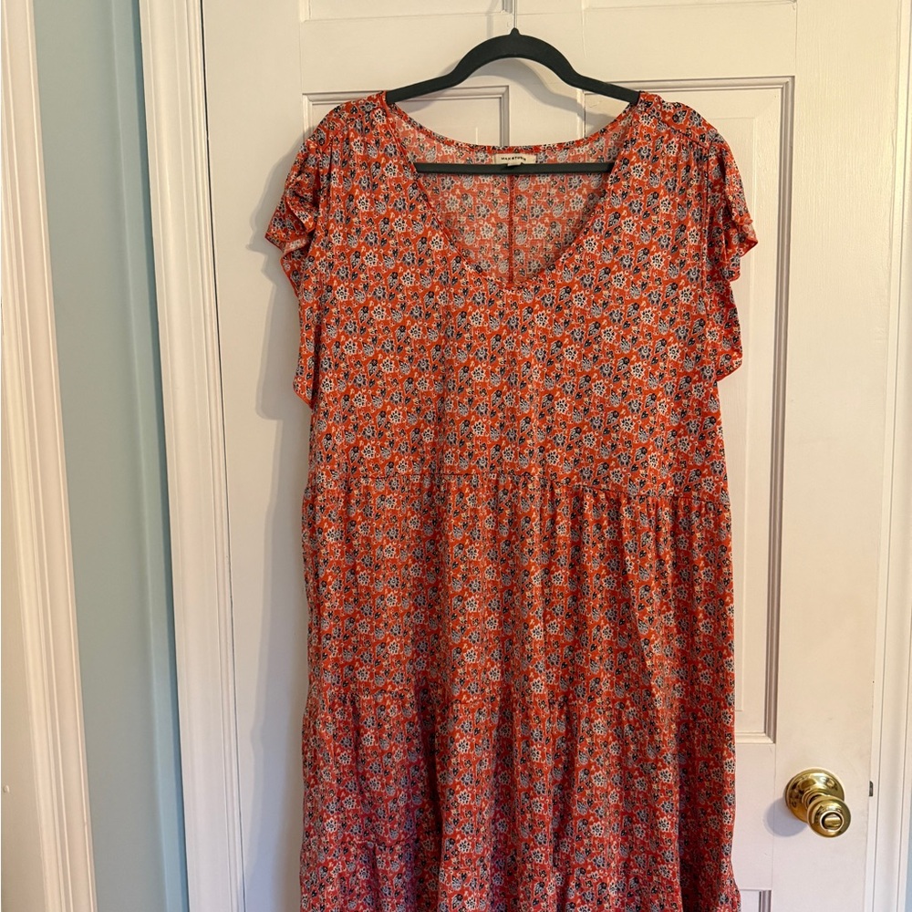Floral Orange Dress